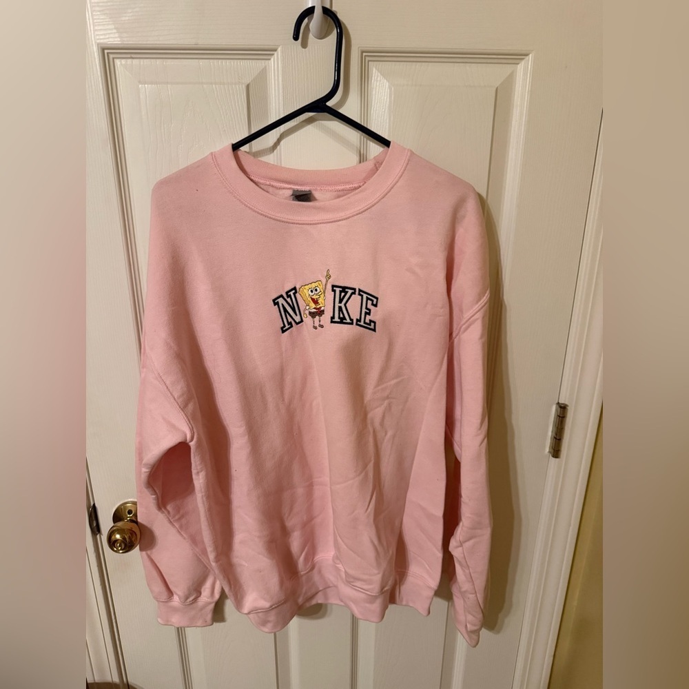 Pink SpongeBob Nike crewneck